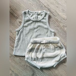 Quincy Mae two piece retro velour set-